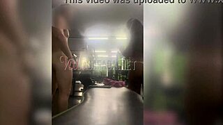 I was giving the gym personal trainer a blowjob in public, but he had a monster cock and I got interracial