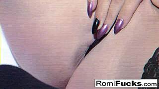 Romi Rain Stuffs Pussy With Panties Then Licks Clean