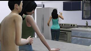 What are those stepbrothers doing behind their stepmother's back?