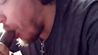 Big black cock blowjob scene