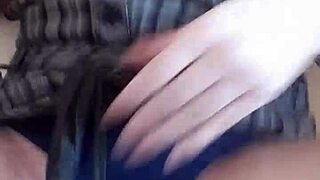 lonely girl masturbates to orgasm with wet pussy