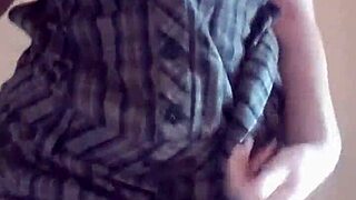 lonely girl masturbates to orgasm with wet pussy