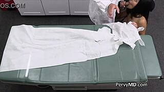 Doctor diving deep in latina pussy during sneaky exam, you in?