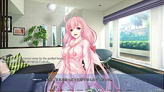 Akumeru Family - Yunagi Route Part 3 - Sucking Off Stepbrother Crush