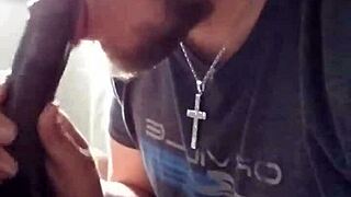 Big black cock blowjob scene