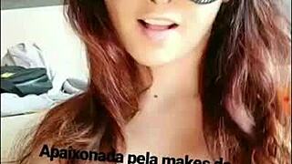 Yo, this hot Latina Melina Bloom flashes big tits and masturbates publicly on Instagram live!