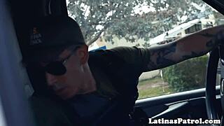 Gorgeous Latina Cockriding Border Security Guard! Can She Handle His Every Move?