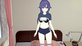 blue archive yuuka's thicc thighs in 3d hentai