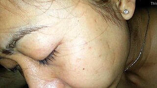 Vietnamese babe teases with oral skills and cum in mouth.