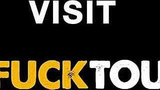 Hot brat teen 18+ duo sharing lucky sugardaddy's massive cock for lunch