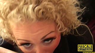 Real Busty Milf Sub Sucks Cock