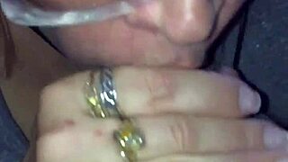 Slow-Motion Blowjob by BBW Couple Ends in Messy Cumshot