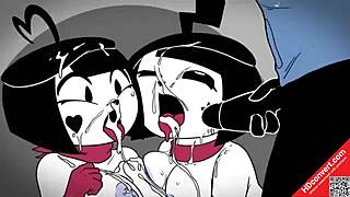 Kaj počneta Mime in Dash v tem stripu?