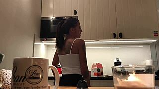 Ever caught perfect pokies on a kitchen cam like Sylvia's amazing nipples?