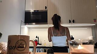 Ever caught perfect pokies on a kitchen cam like Sylvia's amazing nipples?
