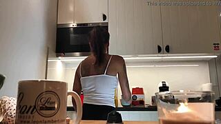 Ever caught perfect pokies on a kitchen cam like Sylvia's amazing nipples?
