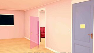 Group lesbians kiss and suck monster cocks in 3D