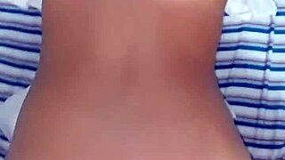 Latina amateur bent over in doggystyle, unaware of recording