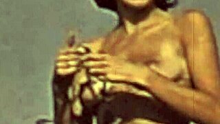 Look at this retro beauty taming the beast in vintage style