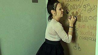 This Gloryhole Slut Sucks and Jerks My Dick Through the Doorway