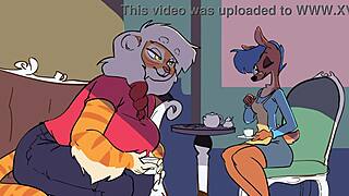 Two Girls Sharing One Bed in Anime Scene