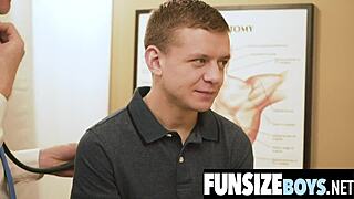 Hey, see this monster cock stretch petite 18+ boy’s tight ass?