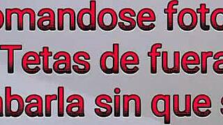 La encontré con las chichis de fuera y la grabé sin que se diera cuenta