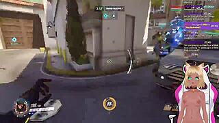 Vtuber Lewdneko plays Overwatch and gets intensely spanked part 2