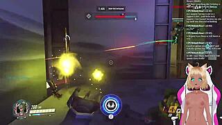 Vtuber Lewdneko plays Overwatch and gets intensely spanked part 2