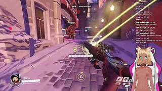 Vtuber Lewdneko plays Overwatch and gets intensely spanked part 2