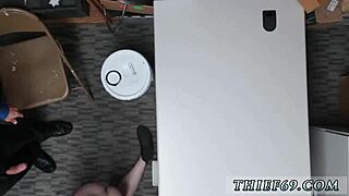 Short Brunette Teen 18+ Attempts Theft in Police Uniform