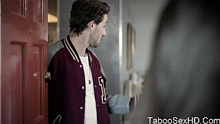 Brunette Sexy Teen Sucks Football Player's Cock Before Intense Fucking Session