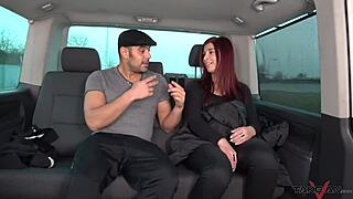 Cigarette break changed life to shy redhead when fucked by stranger in van.