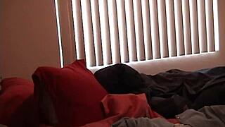 Why is the teen slut sucking her tutor's cock on hidden cam? Watch this voyeur striptease blowjob scene