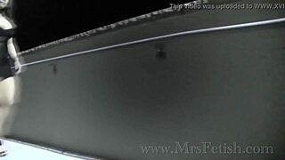 jasmeen lefleur teases with her legs in heels while walking