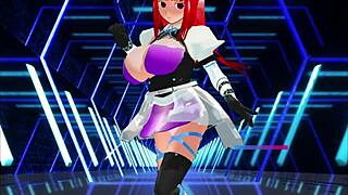 Girl B Hero Battles Monster Lord In Intense Anime Scene 37