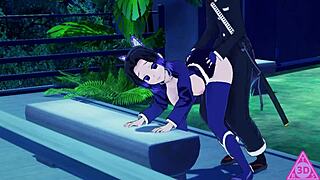 Shinobu hentai babe, can you handle this blowjob action?