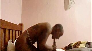 Ebony milf showcases deepthroat and riding