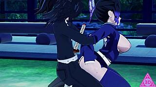 Shinobu hentai babe, can you handle this blowjob action?