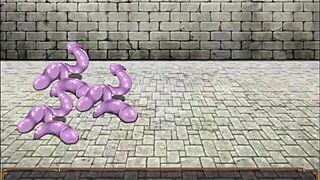 Philana enters the witch's castle and gets a sensual massage from suspicious men.