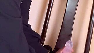 Hot Ebony Solo with Huge Ass and Dripping Pussy on Dildo