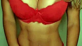 Latina model Briana Banderas tries lingerie and poses