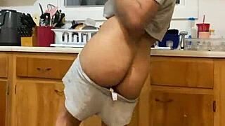 Yo, watch Anna Maria, mature Latina, dancing while doing dishes, so hot!
