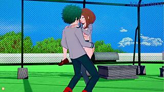 ochako uraraka and izuku midoriya go wild in steamy sex scene - my hero academia hentai! 🔥