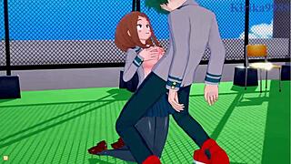 ochako uraraka and izuku midoriya go wild in steamy sex scene - my hero academia hentai! 🔥