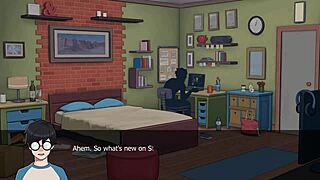 In Otaku's Rage Porn Game, He Wakes Up to Big Tits and Boobies