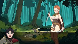 In Otaku's Rage Porn Game, He Wakes Up to Big Tits and Boobies