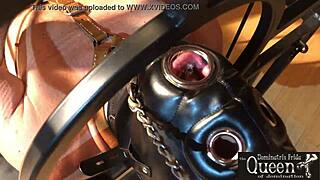 queen dominatrix frida cage dominates with bdsm chastity cage
