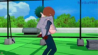 ochako uraraka and izuku midoriya go wild in steamy sex scene - my hero academia hentai! 🔥