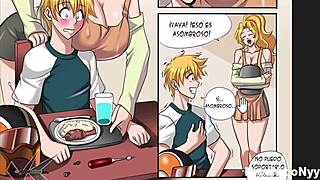 hermosa otaku tetona recibe una gran polla por su coño sabroso